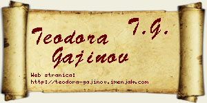 Teodora Gajinov vizit kartica